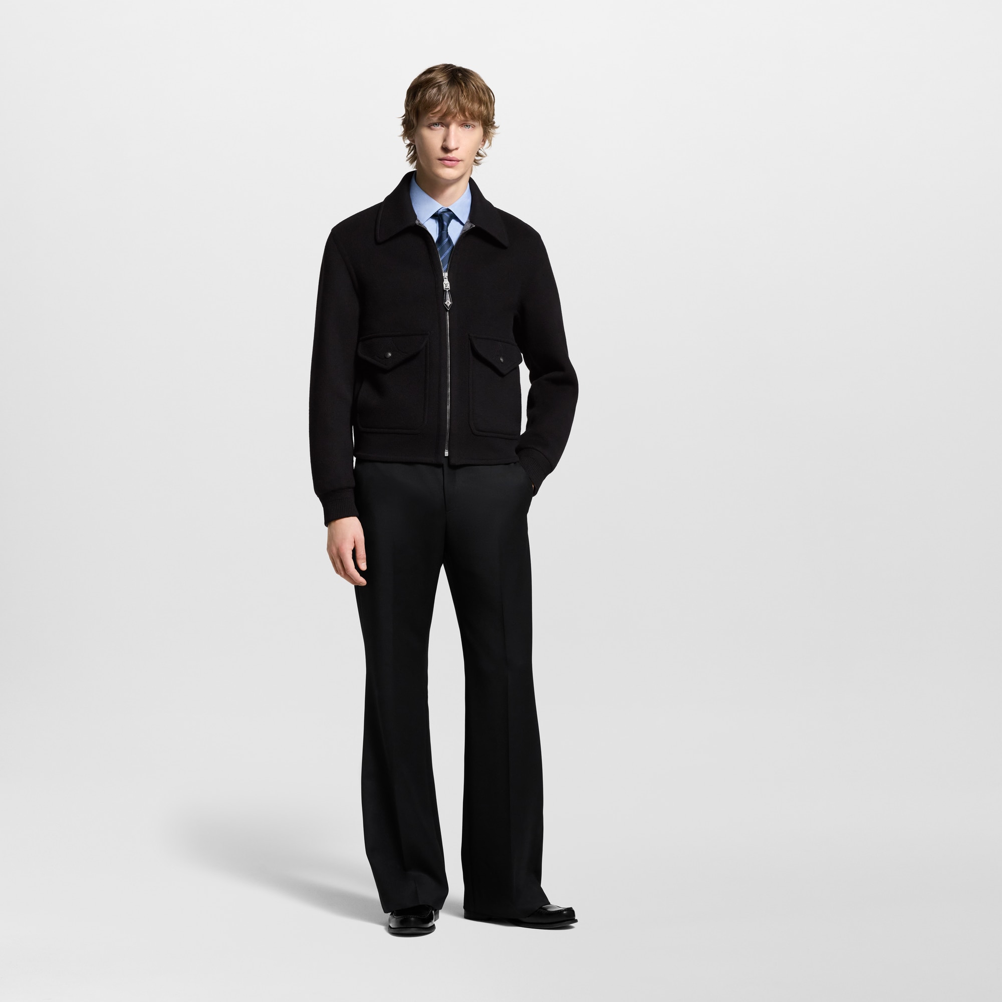  Ready-to-Wear Coats and Outerwear Wool-Silk Double Face Blouson | Louis Vuitton ® (Product zoom)