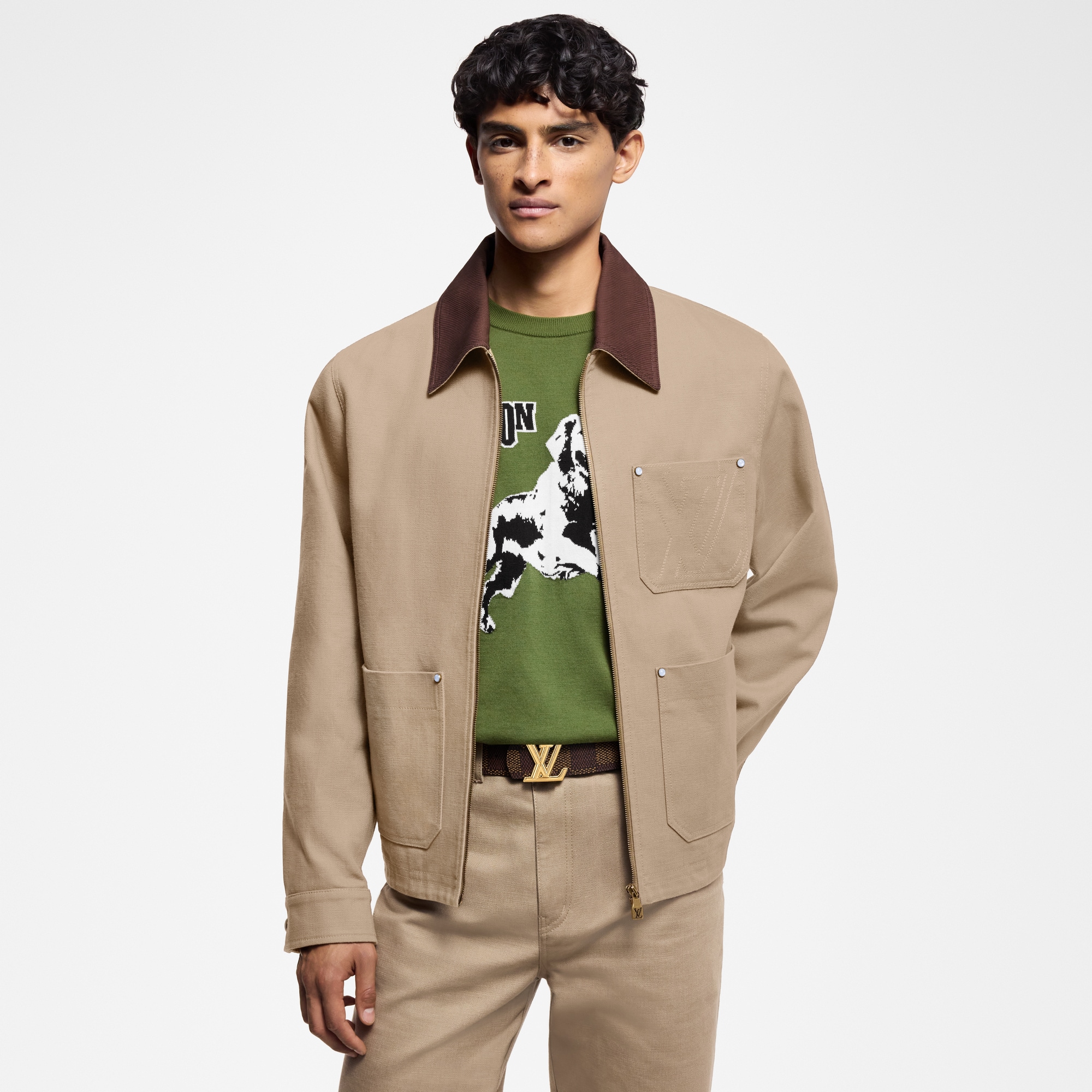  Ready-to-Wear Coats and Outerwear Workwear Cotton Canvas Blouson | Louis Vuitton ® (Product zoom)
