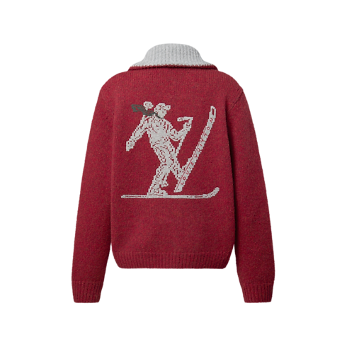 Prêt-à-Porter Tout le Prêt-à-Porter Zipped Knitted Jacket With Signature Motif | Louis Vuitton ® (Zoom produit)