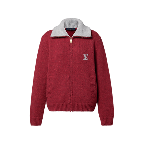 Prêt-à-Porter Tout le Prêt-à-Porter Zipped Knitted Jacket With Signature Motif | Louis Vuitton ® (Zoom produit)