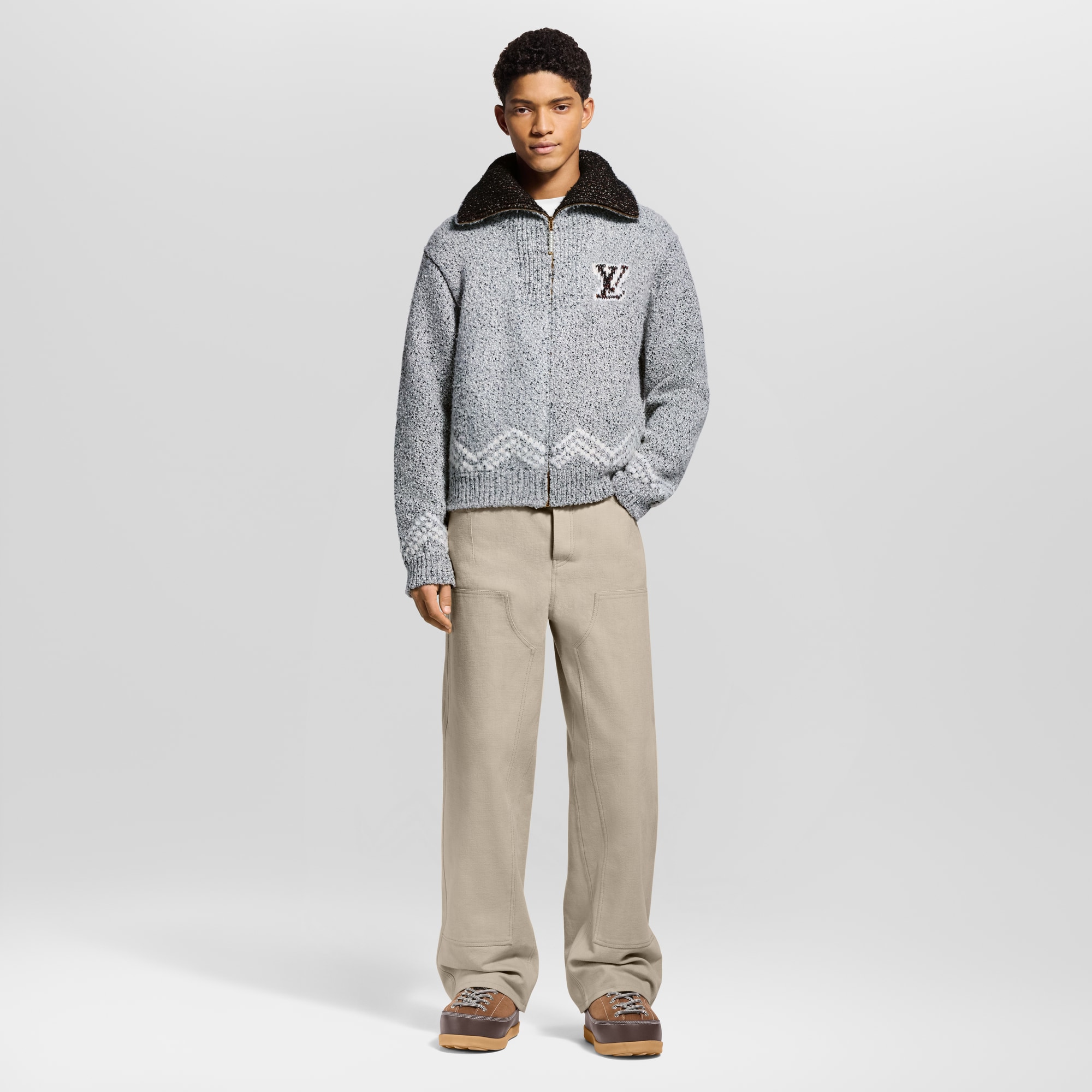  Ready-to-Wear All Ready-to-Wear Zippered Knitted Blouson | Louis Vuitton ® (Product zoom)