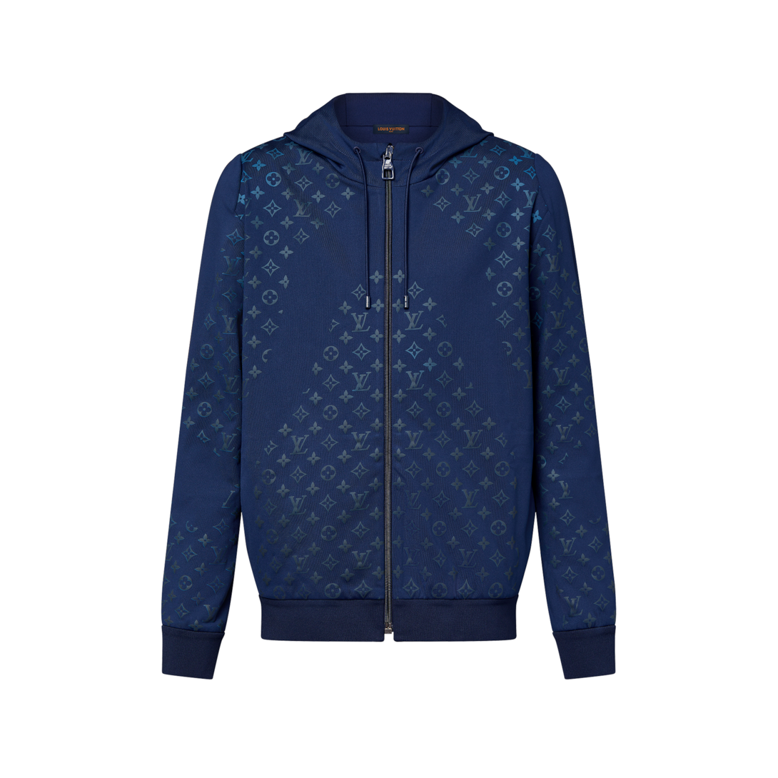 Monogram Zip Louis Vuitton Uomo Felpa Felpa Louis Vuitton Marrone