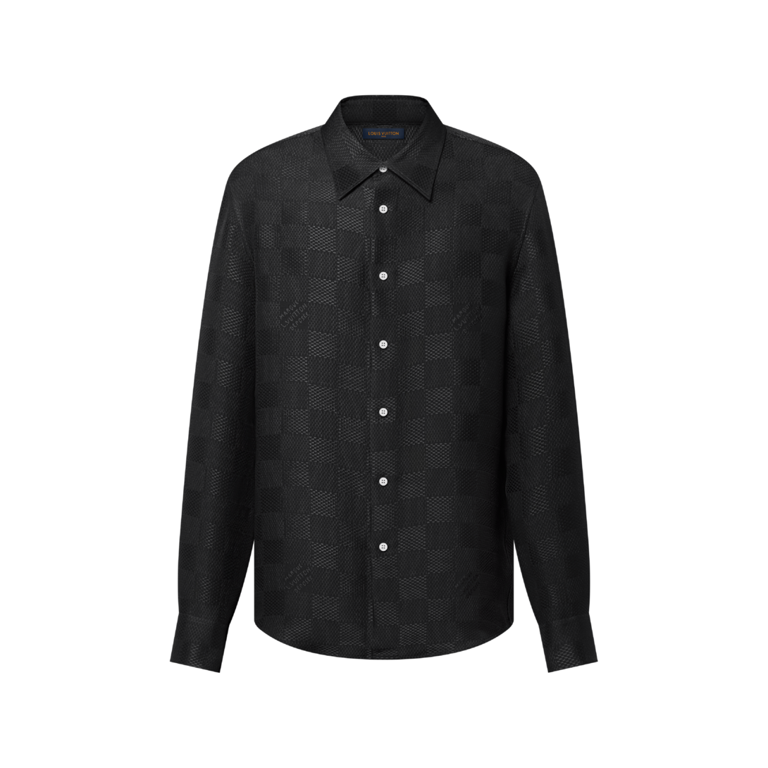 Jacquard Damier Long-Sleeved Silk Shirt - Men - Ready-to-Wear | LOUIS  VUITTON ®