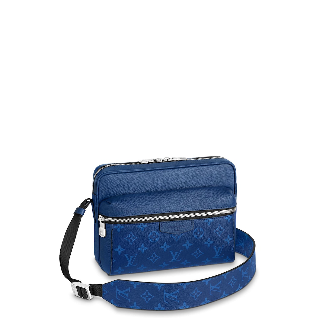 louis vuitton bag blue and white